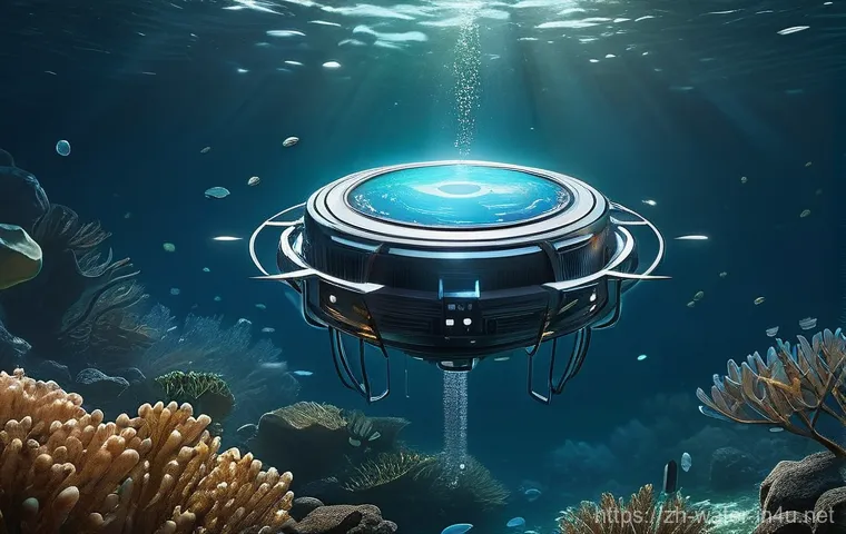 수질환경 분야 연구 동향 - **Prompt:** A serene and pristine underwater scene in a crystal-clear lake or ocean, softly illumina...