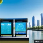 수질환경 관리 사례 연구 - A futuristic urban water monitoring station equipped with advanced smart sensors and IoT devices, di...
